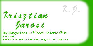 krisztian jarosi business card